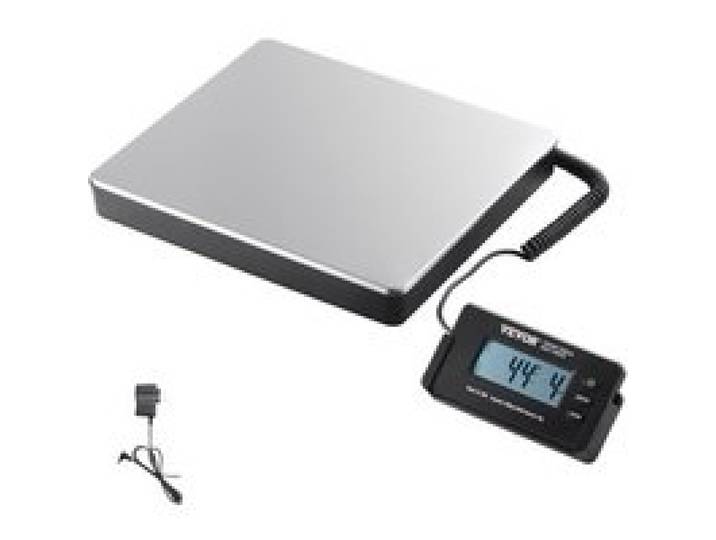 VEVOR Plattformwaage 150g-200kg Paketwaage 50g Genauigkeit Digitalwaage kg/lbs/lbs:oz Zählwaage 309x262x45mm ABS Edelstahl Tara-Funktionen AC/DC-Netzteil Industriewaage Briefwaage Waage