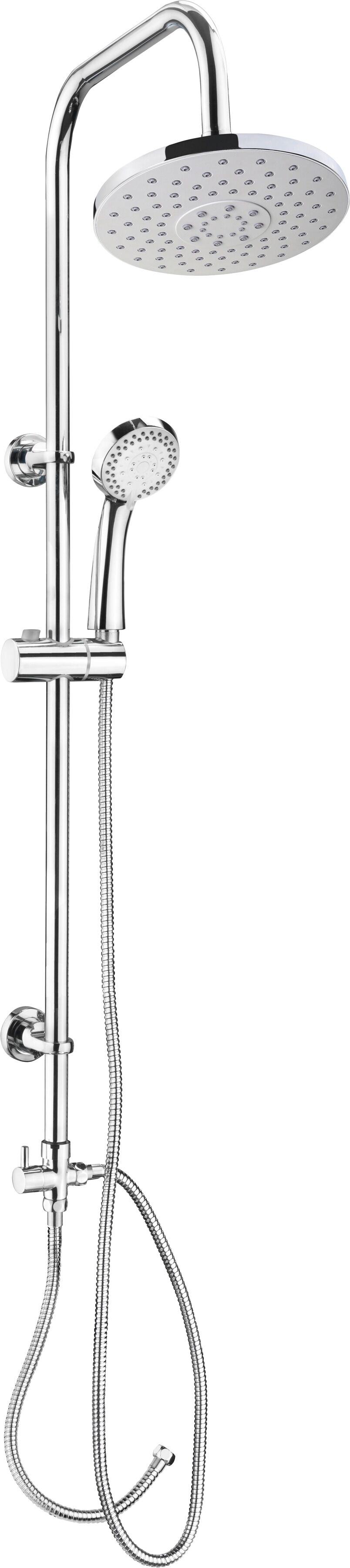 Duschsystem CORNAT, silber (chromfarben), T:34,5cm, Brausegarnituren