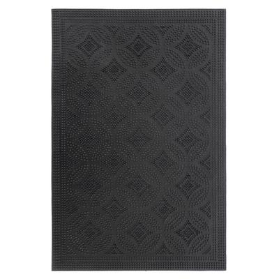 Fußmatte KAYOOM "Elegant Entry 225", schwarz, B:45cm H:6mm L:75cm, Gummi, Teppiche, Fußmatte, Türmatte, Gummi, Eingang