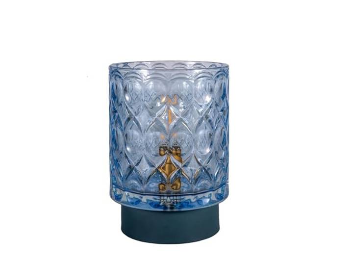 Pauleen Lampe à poser mobile LED Paulmann 48313 « Chic Glamour » avec minuterie et piles\, couleur bleu glace