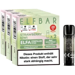 ELFBAR ELFA Prefilled Pod x 2 - Strawberry Kiwi 2.0% , 3er Pack