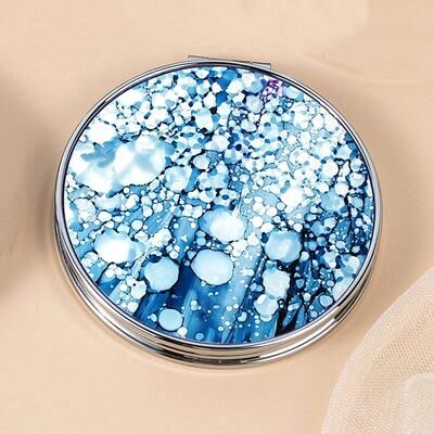 Fusion Finds Vintage Stripe Compact Makeup Mirror Portable Mini Cosmetic Pocket Mirror For Purse Travel d