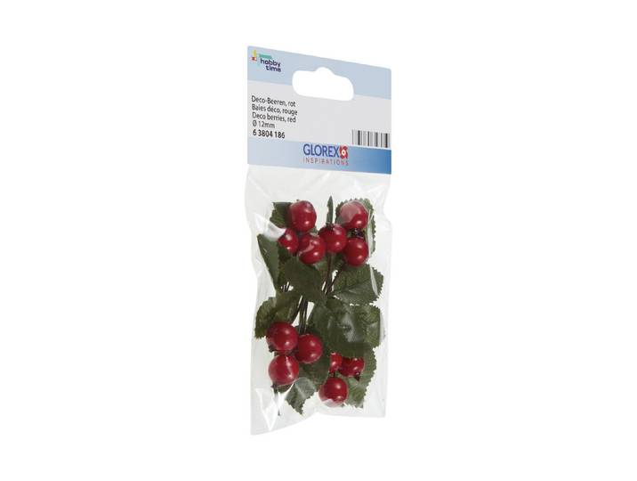 Glorex Deco-Beeren Rot 12 mm