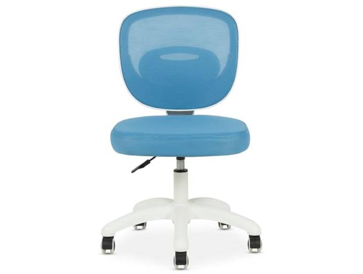 Kinderdrehstuhl MAYLA mit Rollen, blauKinderzimmer Schreibtischstuhl ergonomisch mit Rollen - Kinderzimmer Schreibtischstuhl, ergonomisch & höhenverstellbar, Mesh-Rücken Kinderstuhl mit Gaslift, Home
