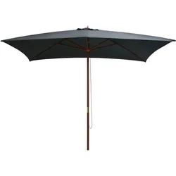 vidaXL Outdoor-Sonnenschirm mit Holzmast 200x300 cm Anthrazit Modell Aurora Elite
