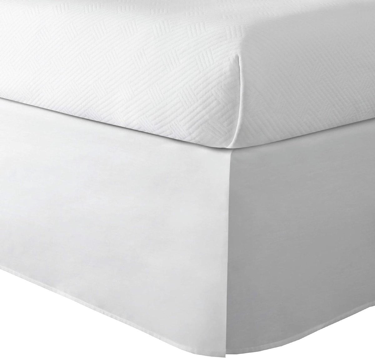 Bedrok Klassiek Wit Bedrok Stof met Gespleten Hoeken voor Bedopslag
