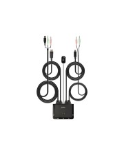 Lindy 2 Port DisplayPort 1.2 USB Typ C & Audio Cable KVM Switch Kabel (42346)