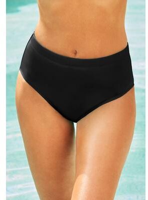 Plus Size Women's Chlorine Resistant Full Coverage Swim Brief by Swimsuits For All in Black (Size 8)