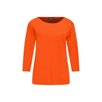 Kurzarmshirt GOLDNER "Basic Shirt mit U-Boot-Ausschnitt", Damen, Gr. 42, rot (terrakotta), Obermaterial: 100% Baumwolle CO., Modisch, U-Boot-Ausschnitt, Shirts, U-Boot-Ausschnitt