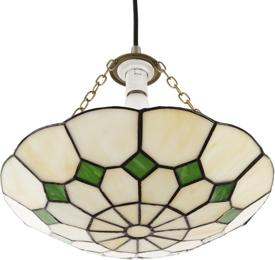 Astoria Grand 9 cm H Drum Glass Pendant Shade ( No Direct Attachment Method ) Green 9cm H X 31cm W X 31cm D