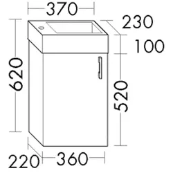 Burgbad Mineralguss-Waschtisch+Waschtischunterschrank System 30 Preisgruppe 4 Sana Trend- oder SHNB037RF5348C0001