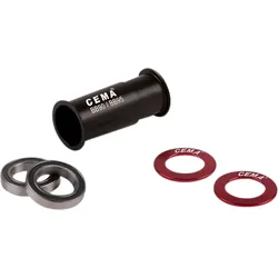CEMA Innenlager BB90-BB95 für SRAM GXP W: 90,5/95 x ID: 37 mm Keramik - schwarz/rot