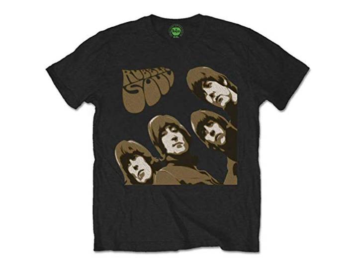 T-Shirt # S Black Unisex # Rubber Soul Sketch