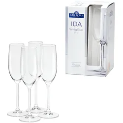 Van Well IDA Sektgläser 21,0 cl 4er Karton – Elegante Gläser für stilvollen Genuss