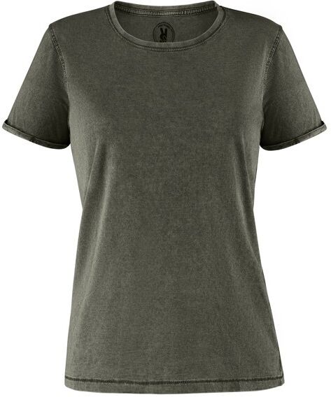 T-shirt femme personnalisé en coton jersey Husky Woman S Vert militaire foncé
