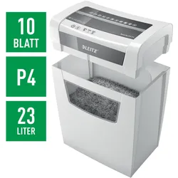 Leitz, Aktenvernichter, IQ Home Office 8009-00-00, P-4 (Partikelschnitt)