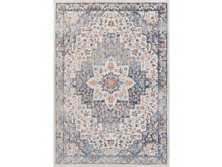 SURYA Malika vloerkleed outdoor binnen en buiten vintage oosters donkerblauw beige