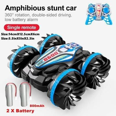 Uplifted Finds Amphibious RC Car Remote Control Stunt Vehicle With Double Sided Flip And 4WD Drift For Kids b600 Without Watch 2b