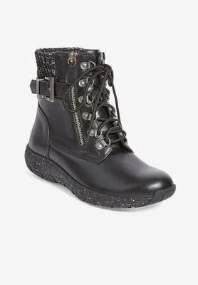 Extra Wide Width Women's The James Trail Boot by Comfortview in Black (Size 7 WW)