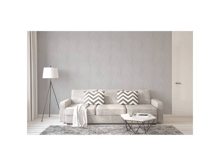 Papier peint en intissé Herbe 53 x 1005cm Gris
