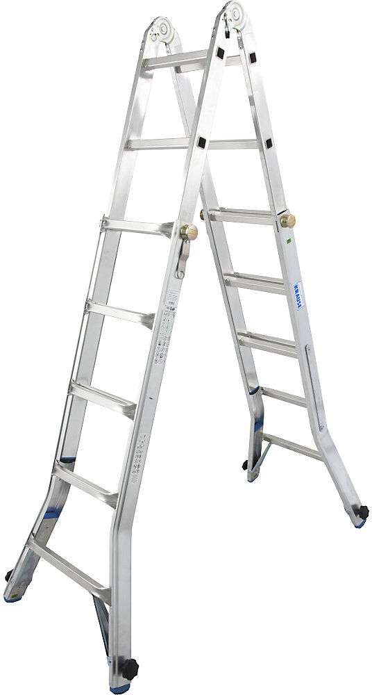 Gelenk-Teleskopleiter, verwendbar als Steh- oder Anlegeleiter, 4 x 5 Sprossen KRAUSE