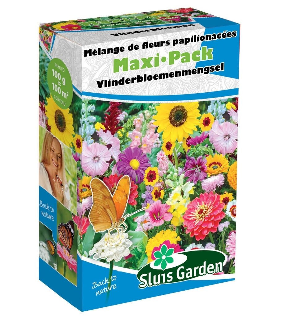 Sluis Garden MaxiPack Vlinderbloemen zaden voor 100 m²