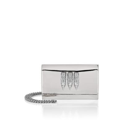 Clutch PHILIPP PLEIN "Clutch", Damen, silber (70, silber), Taschen