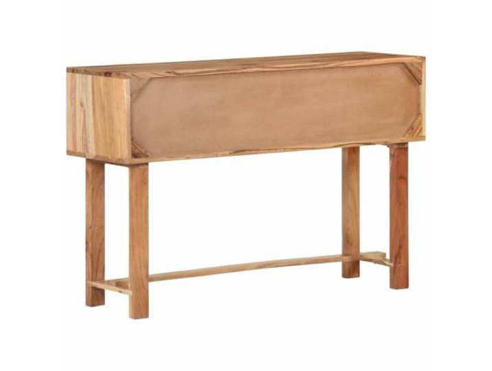 KPOTUERTU Sideboard 115x35x75 cm Massivholz Akazie Massivholz Akazie, 3 Fächer mit Türen, Konsolentisch, Aufbewahrung Multimedia-Geräte, Bücher