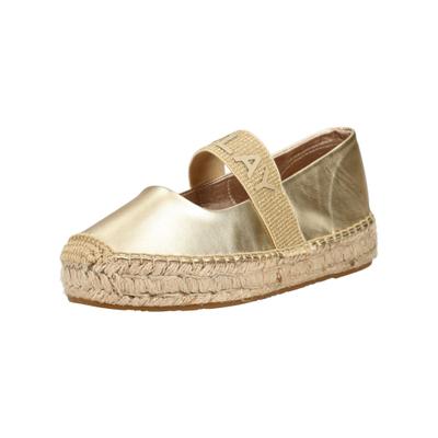 Espadrille REPLAY "Replay Halbschuhe Lederimitat", Damen, Gr. 40, platin, Lederimitat, Schuhe Espadrille