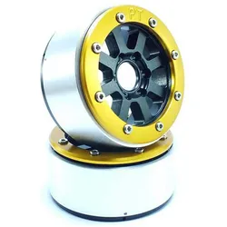 Metsafil beadlock wheels hammer schwarz/gold 1.9 (2 st.) ohne radnabe