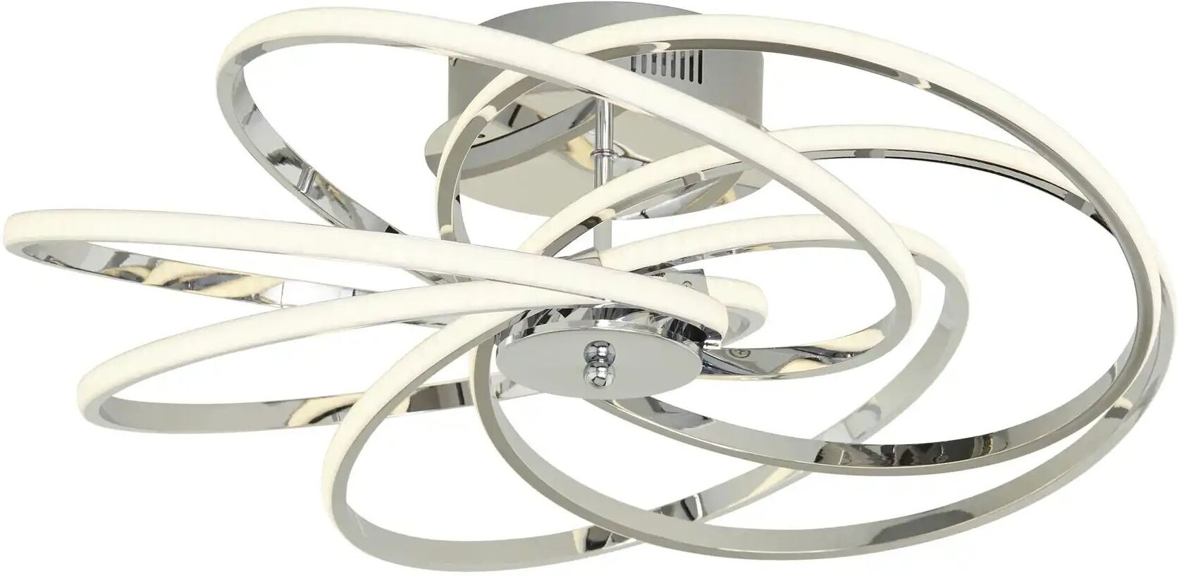 Meisterleuchten LED-Deckenleuchte  6-flammig  chrom `gedreht´   ¦ silber ¦ Maße