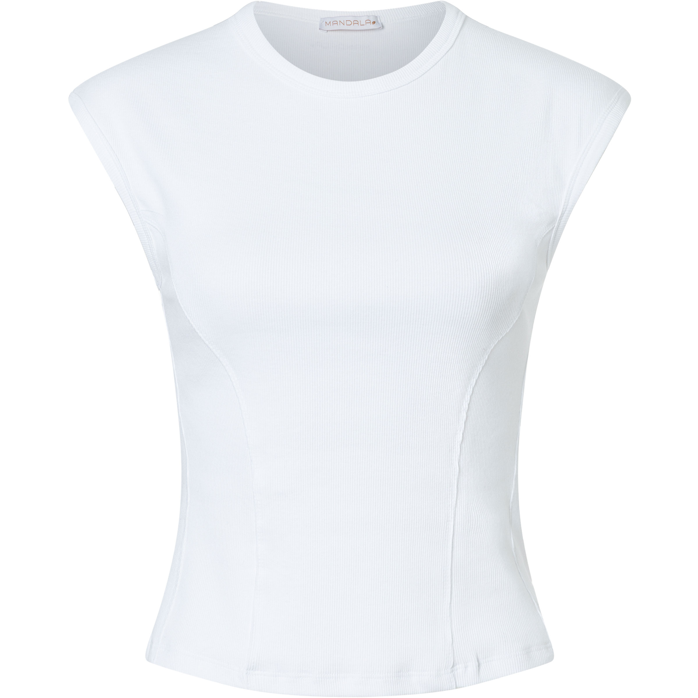 Mandala Ribbed Sport Top Damen Tanktops weiss Größe L Yoga | Lifestyle Hautfreundlich