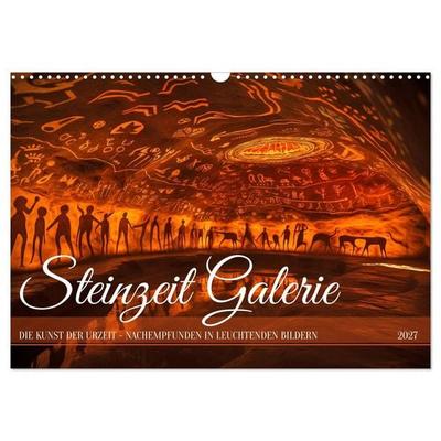 Steinzeit Galerie (Wandkalender 2027 DIN A3 quer), CALVENDO Monatskalender