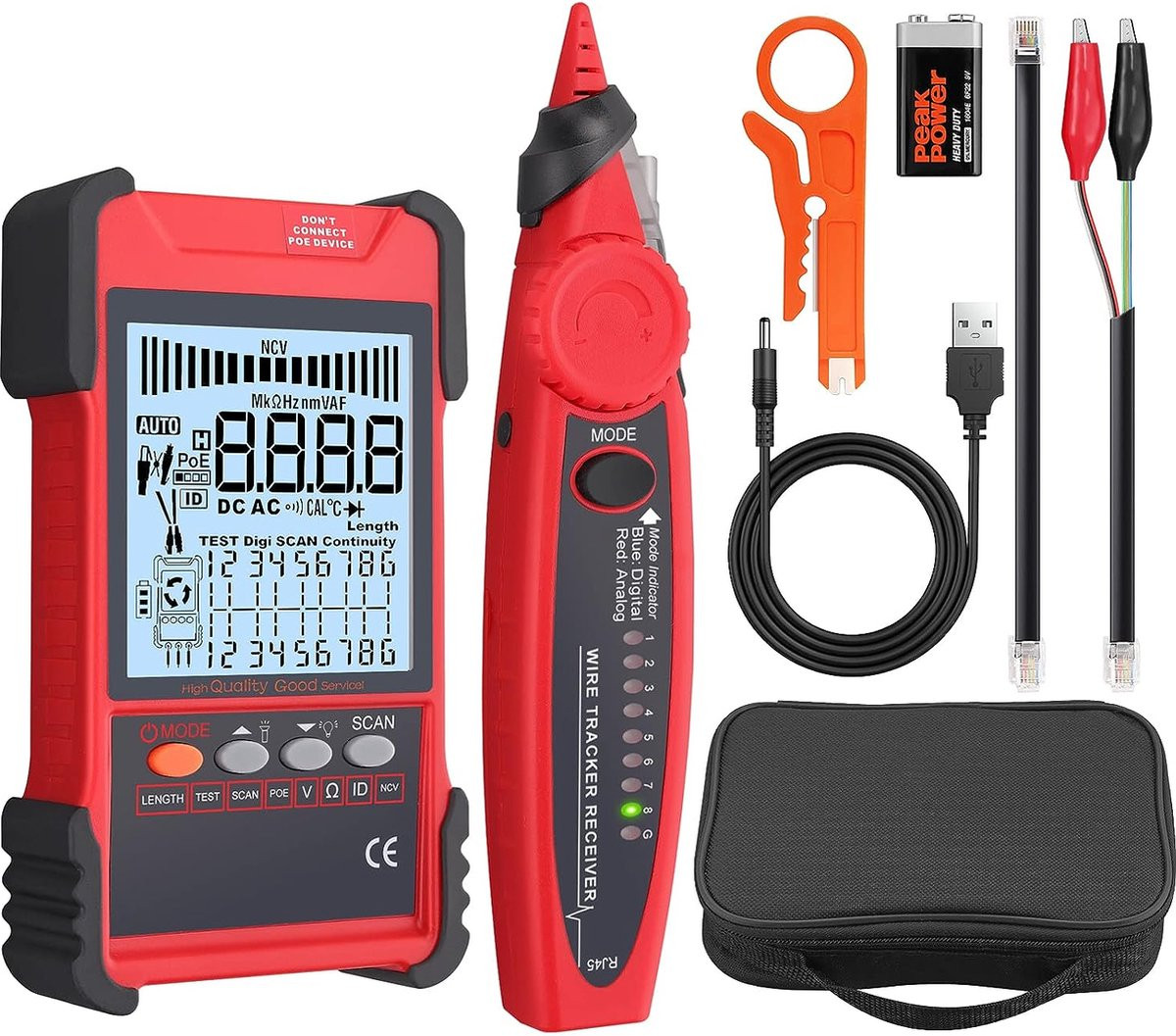 Elysium Netwerk Tester Set - Rood