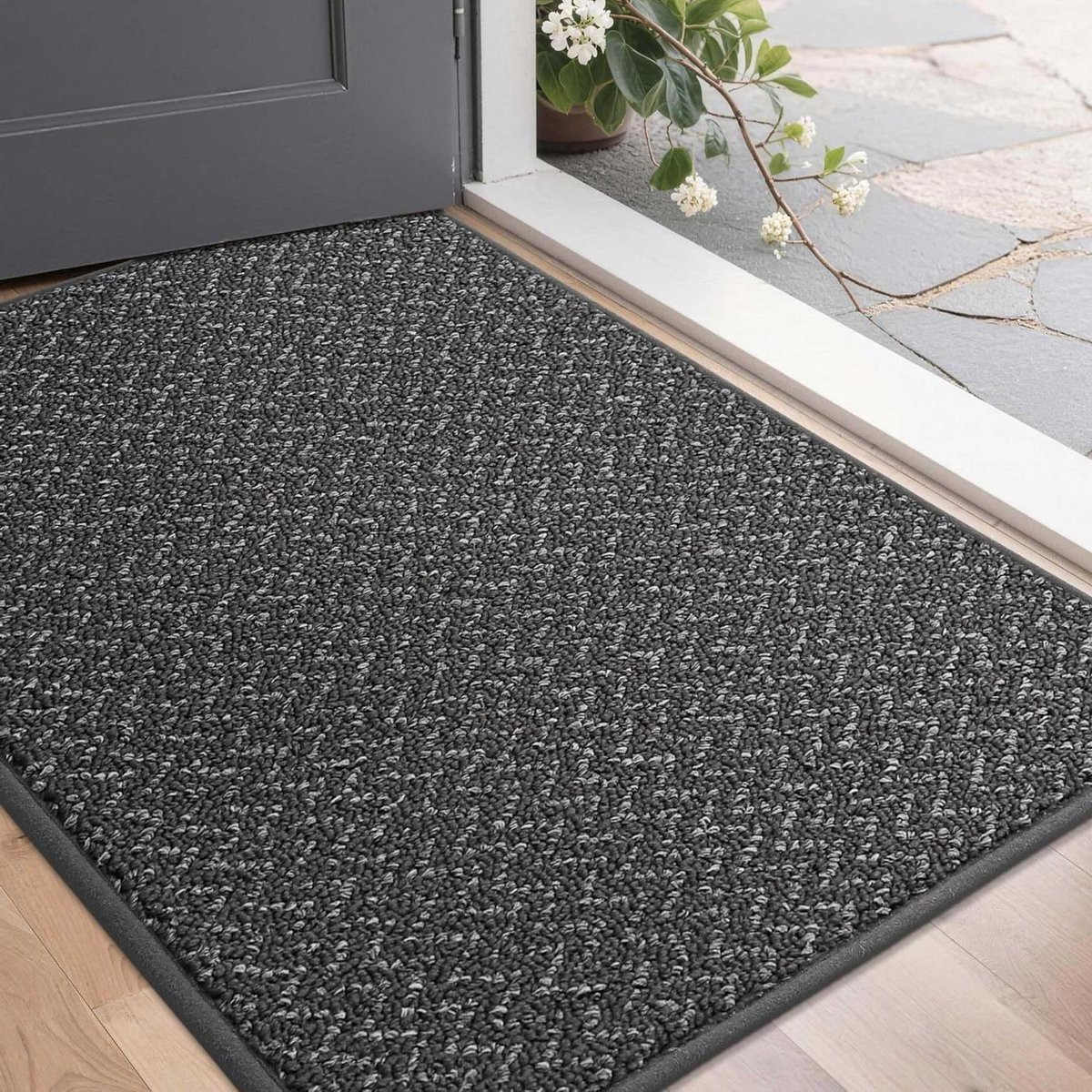 Grijs Schoonloopmat Entremat met Antislip en Wasbaar - 60 x 90 cm