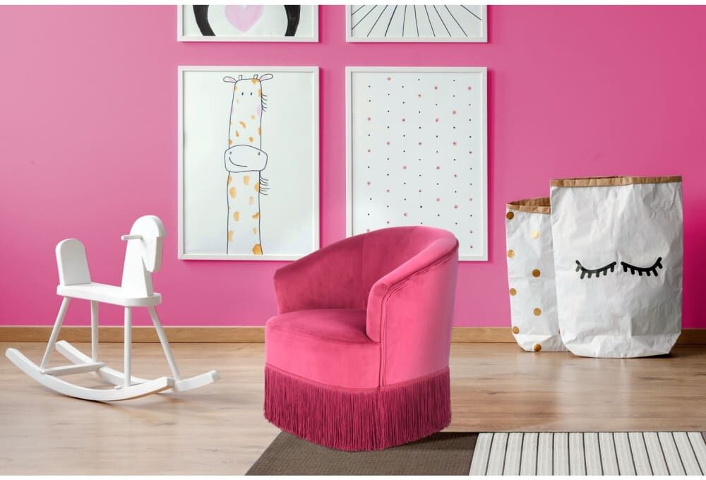 ReCollection Fauteuil enfant carré alfred Rose 42x50x48cm