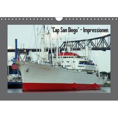 'Cap San Diego' - Impressionen (Wandkalender immerwährend DIN A4 quer)