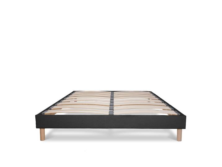 Sommier en kit gris foncé 140x190