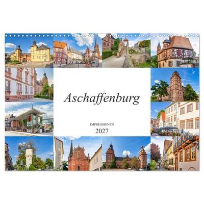 Aschaffenburg Impressionen (Wandkalender 2027 DIN A3 quer), CALVENDO Monatskalender