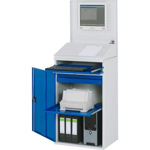 Rau Rau Computerschrank SMK, lichtg / blau, aus Metall, für Industrie, abschließbar