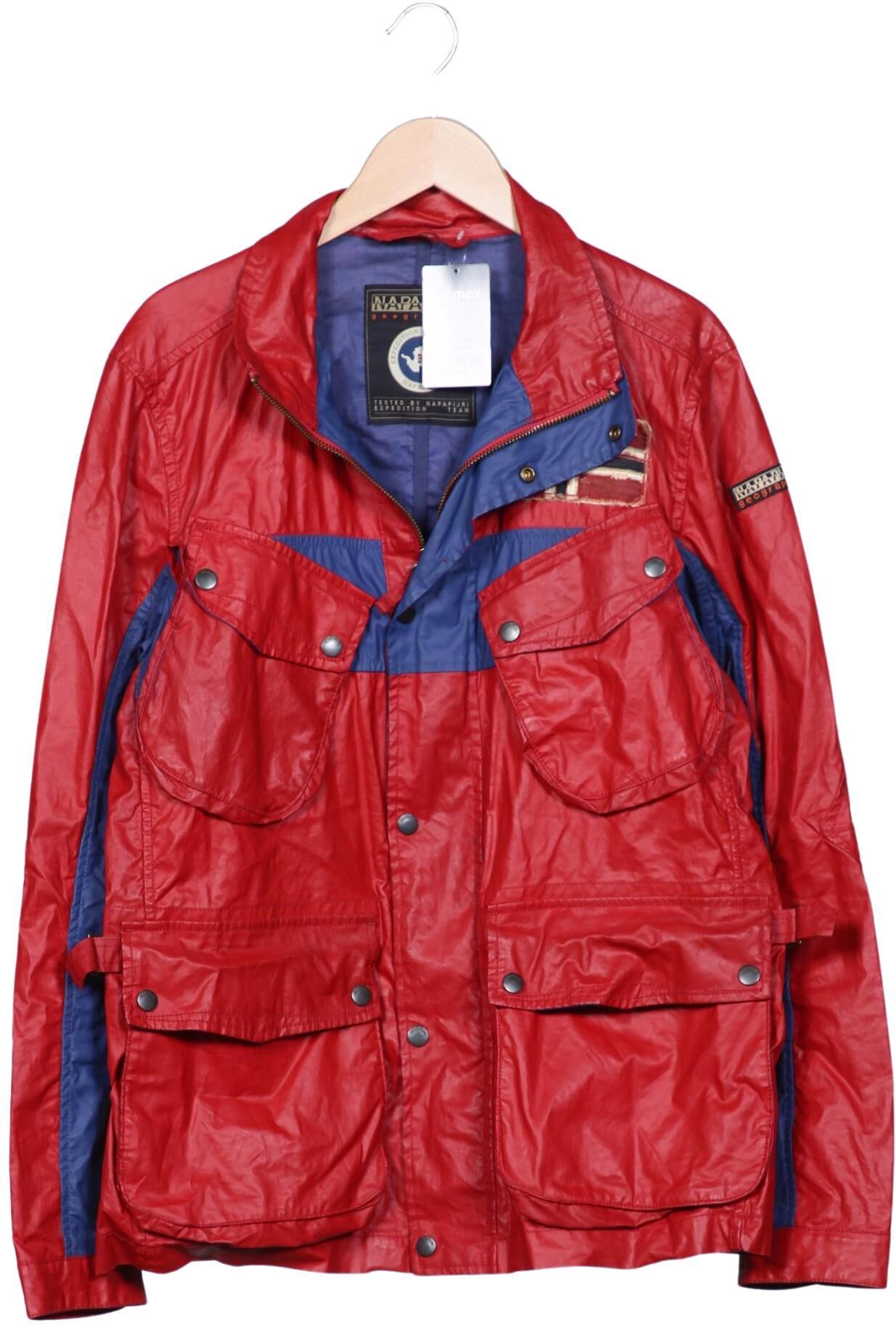 Napapijri Herren Jacke, Rot, Gr. L, Leinen - Second Hand