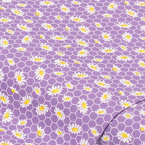 Baumwollstoff Blüten & Waben "Sina", lila-color