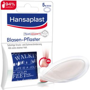 Hansaplast Pflaster Blasen-Pflaster, 5 Strips, wasserfest, 5,8 x 3,4cm