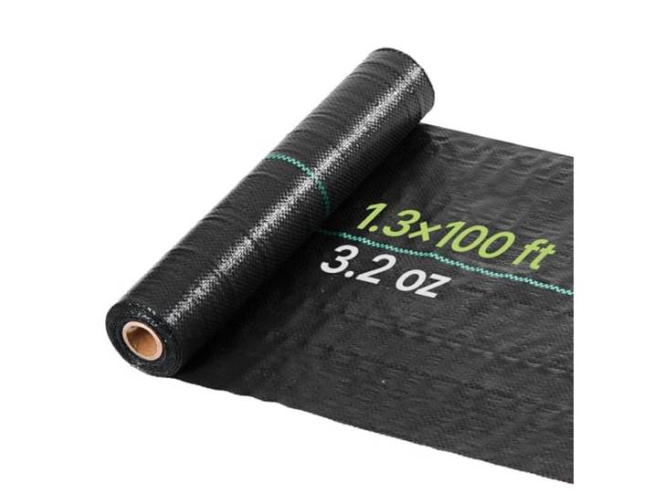VEVOR Toile de Paillage 0\,4x30\,5 m Bâche Anti Mauvaise Herbe 90 g/m² Géotextile Anti Repousse Tissé PP pour Protection Contre Mauvaises Herbes\, Couverture Sol\, Jardin\, Potager\, Parterres Fleurs\, Noir