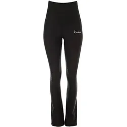 WINSHAPE Damen Functional Power Shape High Waist Boot Cut Leggings BCHWL102, Größe S in Schwarz Schwarz
