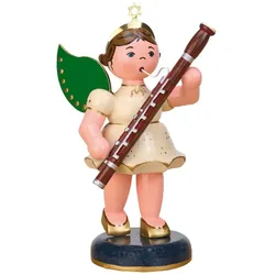 Hubrig-Volkskunst Engel mit Fagott Höhe 16 cm