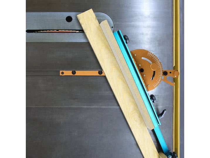 Système de jauge d'onglet de scie de table de précision avec clôture à onglet, 120 ° Butées d'angle réglables pour scie à table, scie à ruban, table de routeur, 400 mm