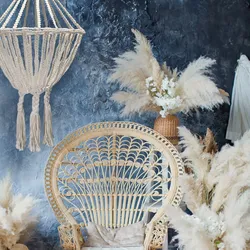 Macrame Large Drop Chandelier - Natural