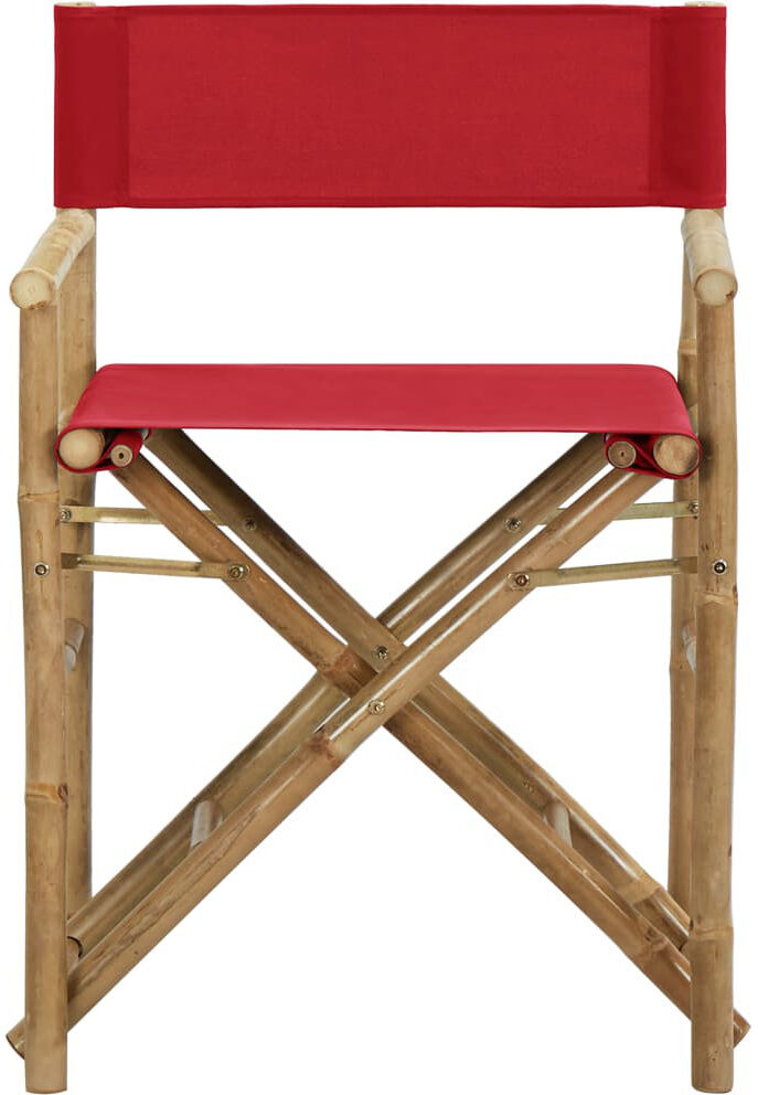 Alpen Home Gallatin Folding Director Chair Red 88cm H X 60cm W X 45cm D