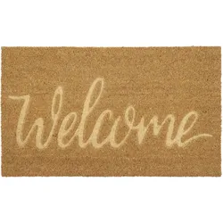 Chic Antique Fußmatte Welcome aus Kokos, 75 x 45 x 1,5 cm - Natur